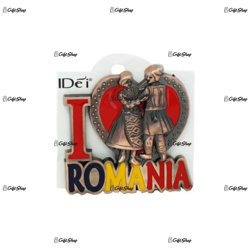 I love romania, hora, magnet din metal